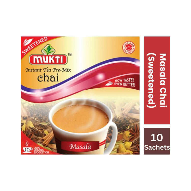 Mukti Instant Tea Pre-Mix Chai Masala Sweetened- 220g (10 Sachets)