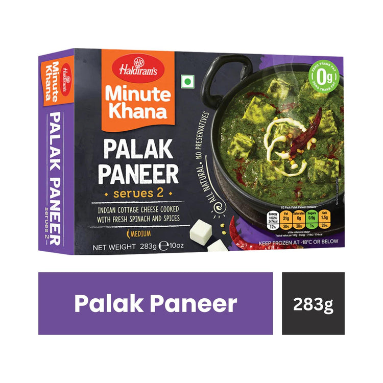 Haldirams Frozen Palak Paneer with Tofu - 283g - FROZEN