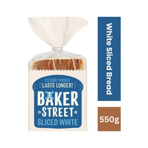 Baker Street White Sliced Bread 550g