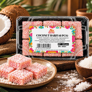 Saras Coconut Barfi 225g | Traditional Indian Coconut Sweet | Mithai