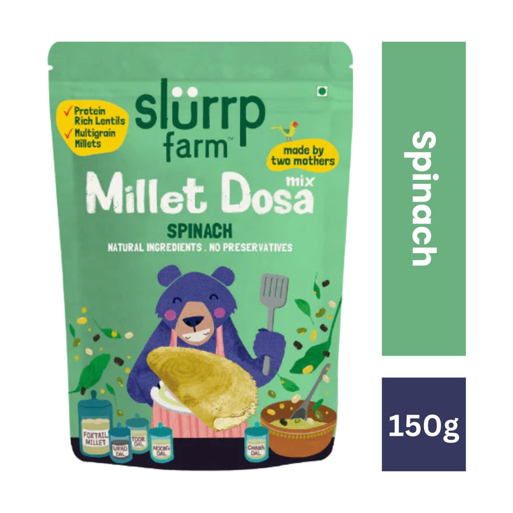 Slurrp Farm Spinach Multigrain Millet Dosa Mix - 150g