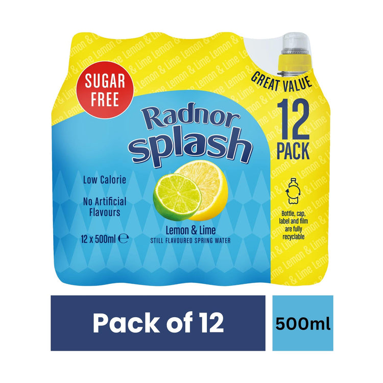 Radnor Splash 12 x 500ml - LEMON & LIME