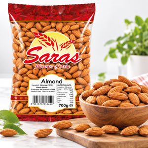 Saras Almonds 700g | Whole Almond Nuts | Dry Fruits & Nuts
