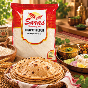 Saras Chapati Flour 1.5kg | Indian Wheat Flour for Chapati & Roti