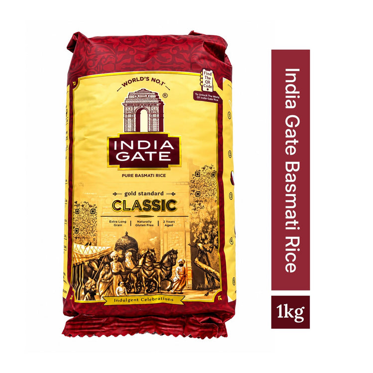 India Gate Basmati Rice 1kg | Long Grain Aromatic Rice
