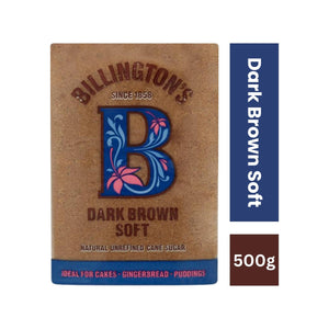Billington's Dark Brown Soft Natural Unrefined Cane Sugar 500g
