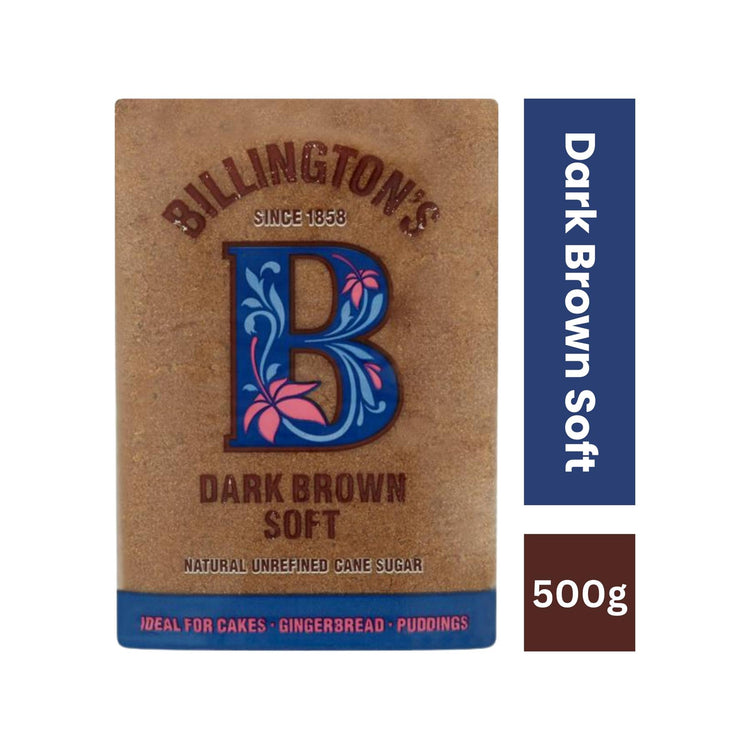Billington's Dark Brown Soft Natural Unrefined Cane Sugar 500g