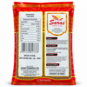 Saras Whole Brown Flax Seeds, Linseed (Alsi) 1kg,