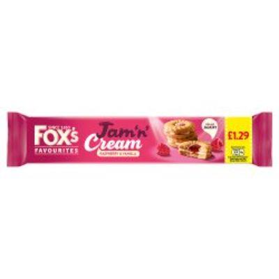 Fox's Favourites Jam 'n' Cream Raspberry & Vanilla Biscuits 150g