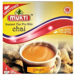 Mukti Instant Tea Pre-Mix Chai Ginger Sweetened - 220g (10 Sachets)