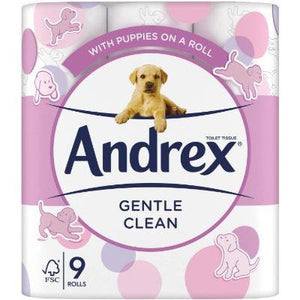 Andrex Gentle Clean Toilet Tissue,9 Rolls