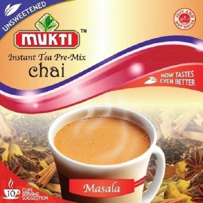 Mukti Instant Tea Pre-Mix Chai Masala Unweetened - 140g(10 Sachets)
